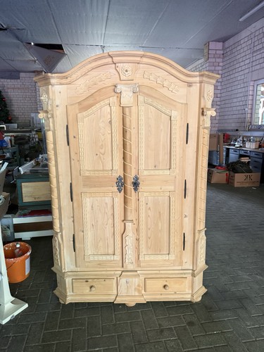 Bauernschrank fichte massiv - bauernschrank,